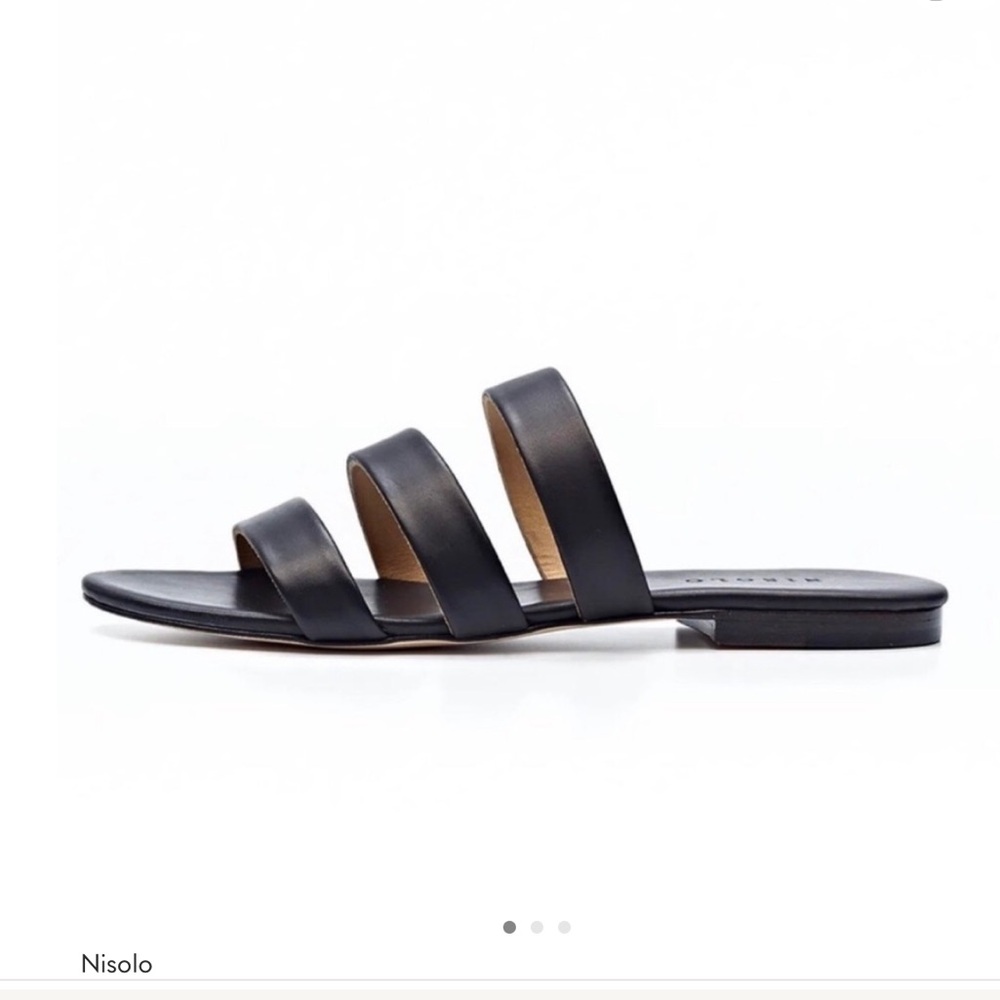 Nisolo Elegant Black Leather Sandals